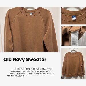 Old Navy Crewneck Sweatshirt - Camel